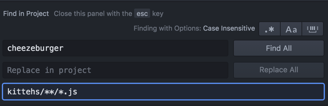 File types with glob pattern example